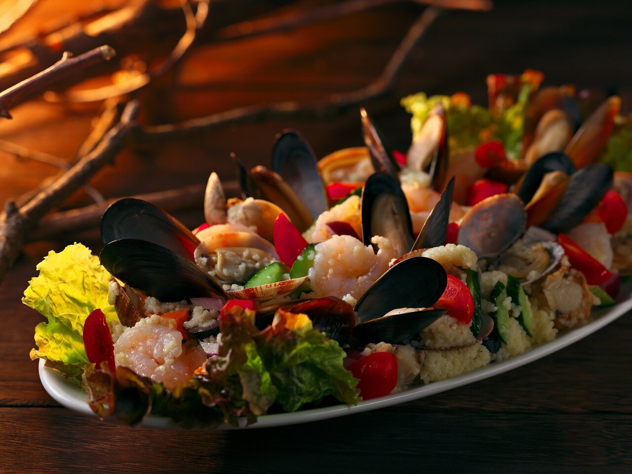 海の幸のクスクスサラダ