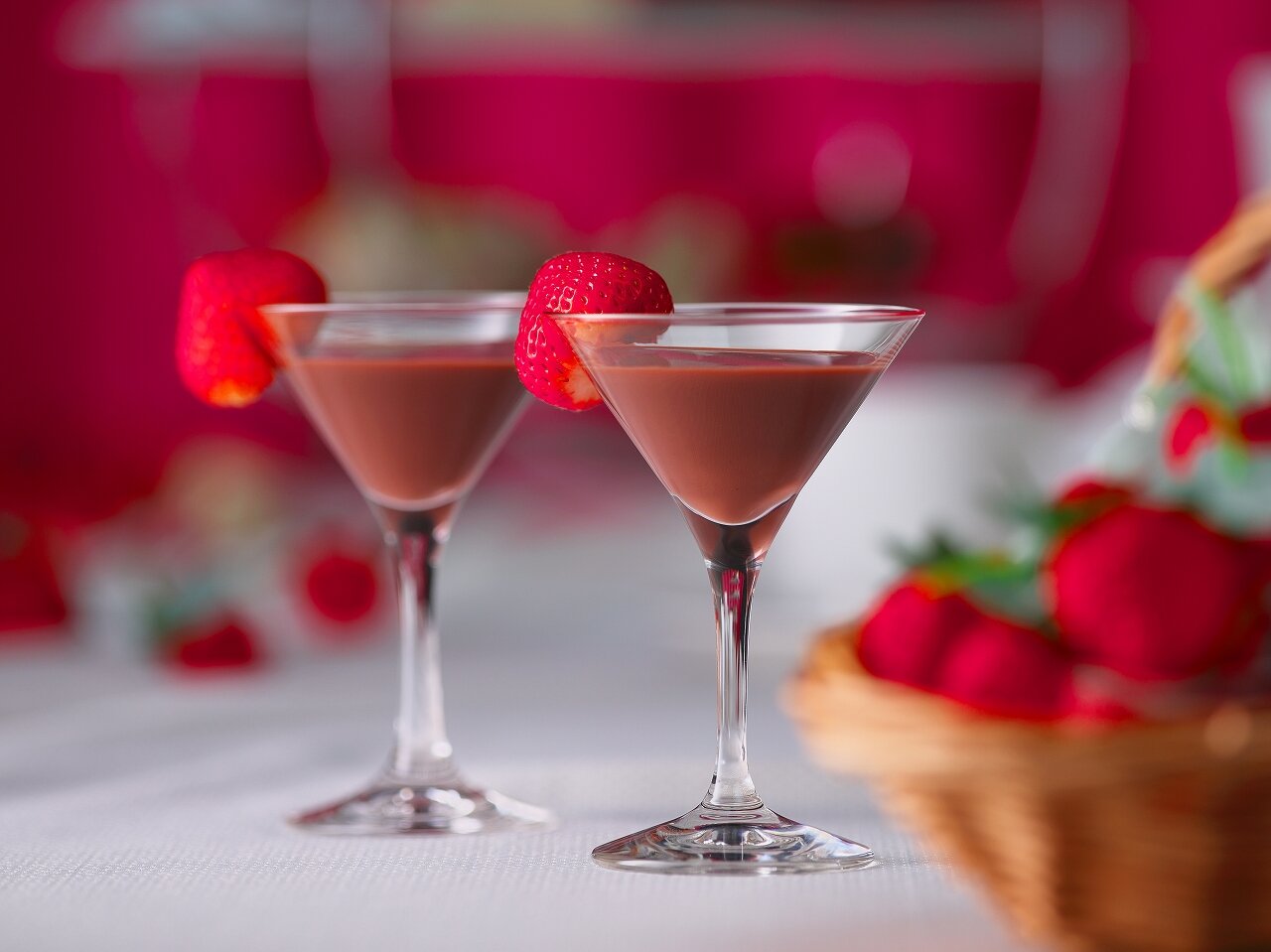 苺とチョコレートのモクテル